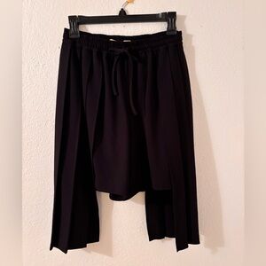 Off-White Black High-Low Skirt with shorts under